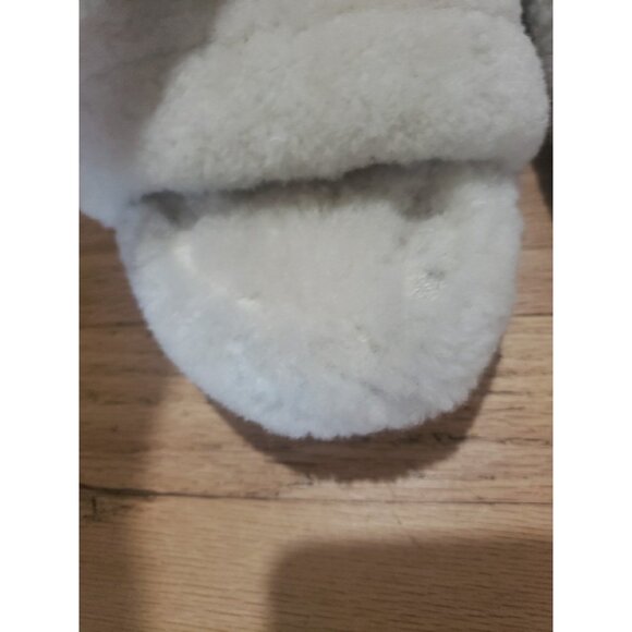 UGG Fluff Yeah Slide Slippers Womens Natural Sherling Strap US 7 EU 38 - Picture 12 of 14